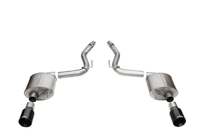Corsa 24+ Frd MustangGT Touring Axle-Back Ex.Sys 3.0in Dual Rear Exit w/4.5in Blk PVD StraightCutTip - Graveyard Performance