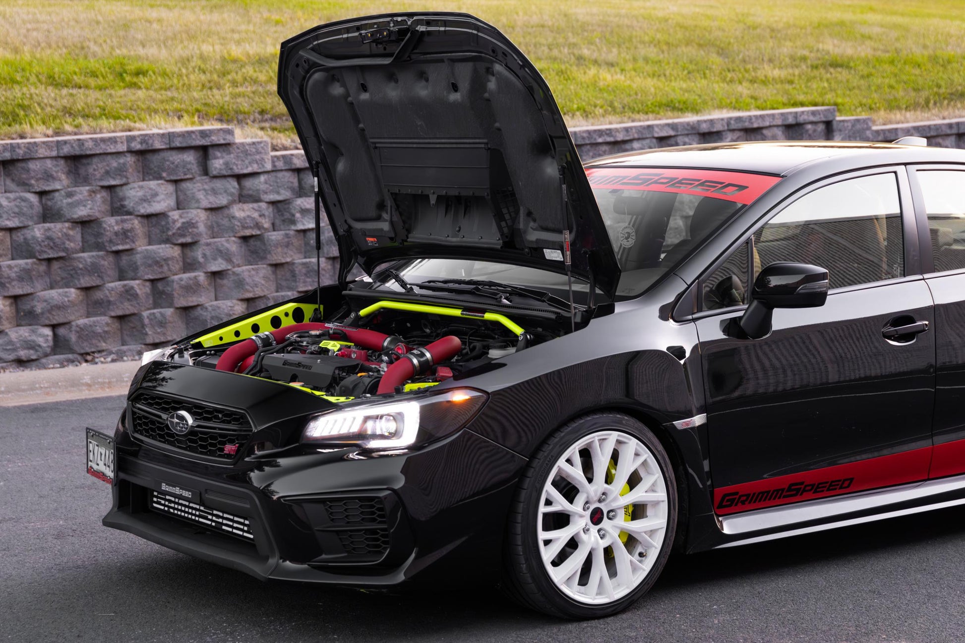 GrimmSpeed Hood Struts High Lift 15+ For Subaru WRX / 15-21 STI - Graveyard Performance