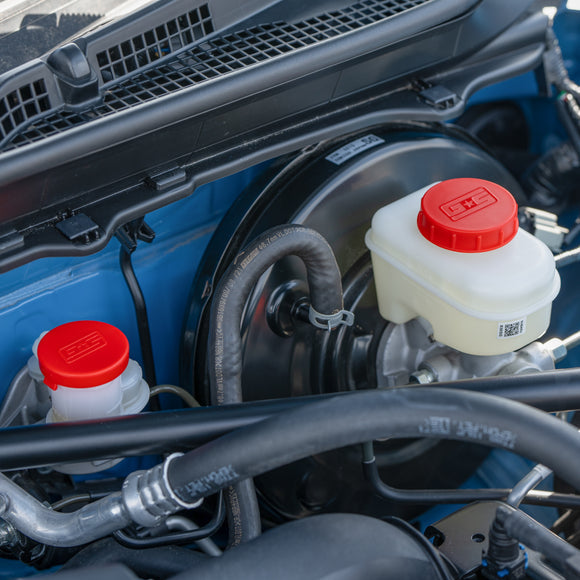 GrimmSpeed Engine Bay Reservoir Cap Set Red 2022 WRX, BRZ, FRS, GT86, GR86