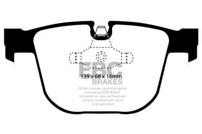 EBC 08-10 BMW M3 4.0 (E90) Yellowstuff Rear Brake Pads - Graveyard Performance