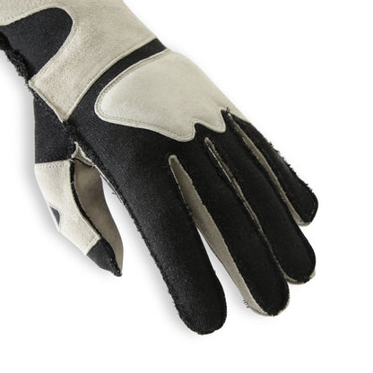 RaceQuip SFI-5 Gray/Black XL Outseam Angle Cut Glove - Graveyard Performance