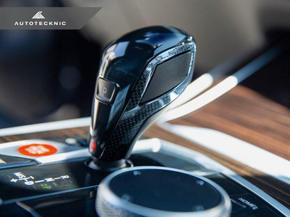AutoTecknic Carbon Fiber Gear Selector Side Trims - G1X 8-Series - Graveyard Performance