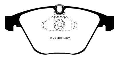 EBC 08-10 BMW M3 4.0 (E90) Bluestuff Front Brake Pads - Graveyard Performance