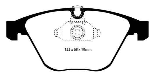 EBC 08-10 BMW M3 4.0 (E90) Bluestuff Front Brake Pads - Graveyard Performance