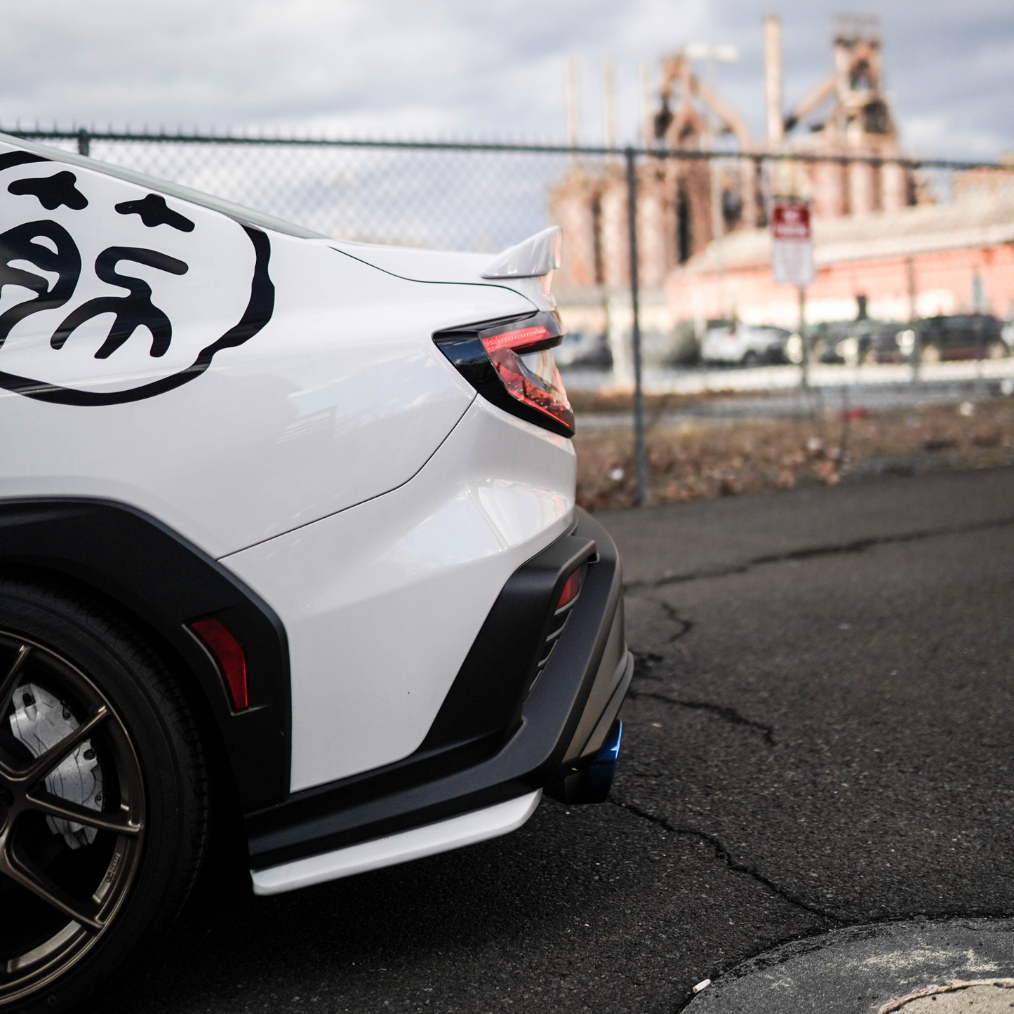 JDMuscle [22-25 WRX] Duck Bill / Low Profile Spoiler - V1 Paint Matched / Gloss Black / Cherry Red