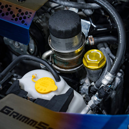 GrimmSpeed 89-21 Subaru Bolt Oil Cap Kit Gold - Graveyard Performance