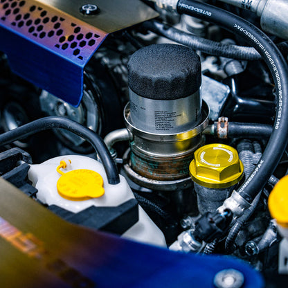 GrimmSpeed 89-21 Subaru Bolt Oil Cap Kit Gold - Graveyard Performance
