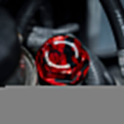 GrimmSpeed 89-21 Subaru Bolt Oil Cap Kit Red with Black Splatter - Graveyard Performance