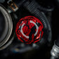 GrimmSpeed 89-21 Subaru Bolt Oil Cap Kit Red with Black Splatter