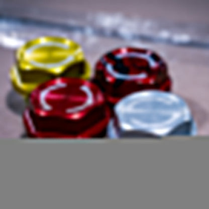 GrimmSpeed 89-21 Subaru Bolt Oil Cap Kit Red with Black Splatter - Graveyard Performance