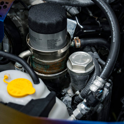 GrimmSpeed 89-21 Subaru Bolt Oil Cap Kit Silver - Graveyard Performance