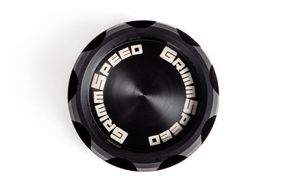 GrimmSpeed Oil Cap Cool Touch Version 2 Delrin Black For Subaru All EJ/FA Engines - Graveyard Performance