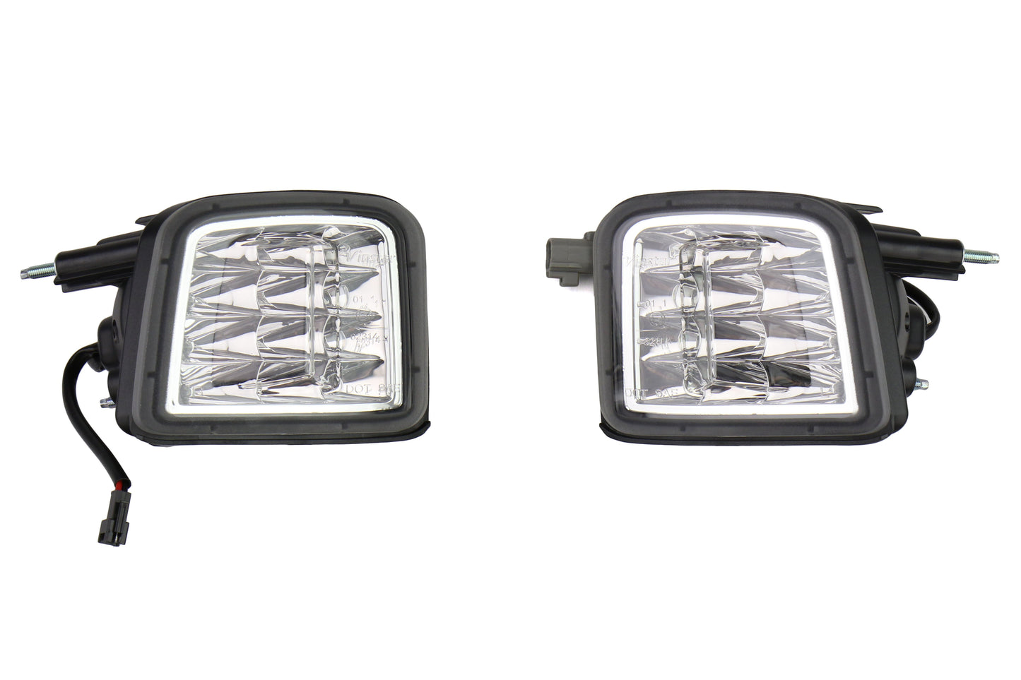 OLM USDM LED Front Turn Signal Housings - Clear Lens with Chrome Reflector - 2015-2017 Subaru WRX / STI - Graveyard Performance
