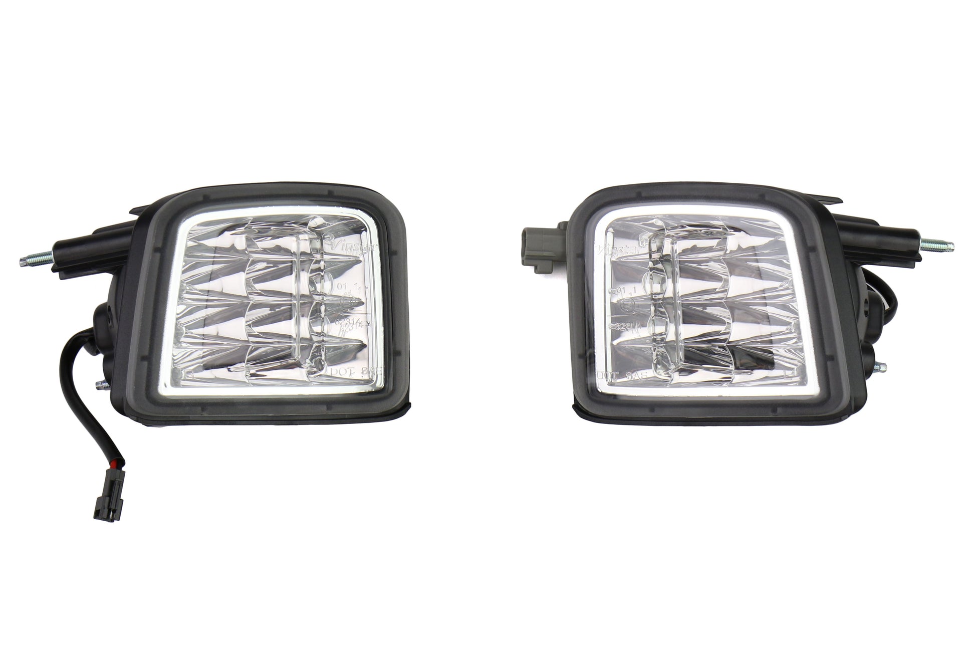 OLM USDM LED Front Turn Signal Housings - Clear Lens with Chrome Reflector - 2015-2017 Subaru WRX / STI - Graveyard Performance