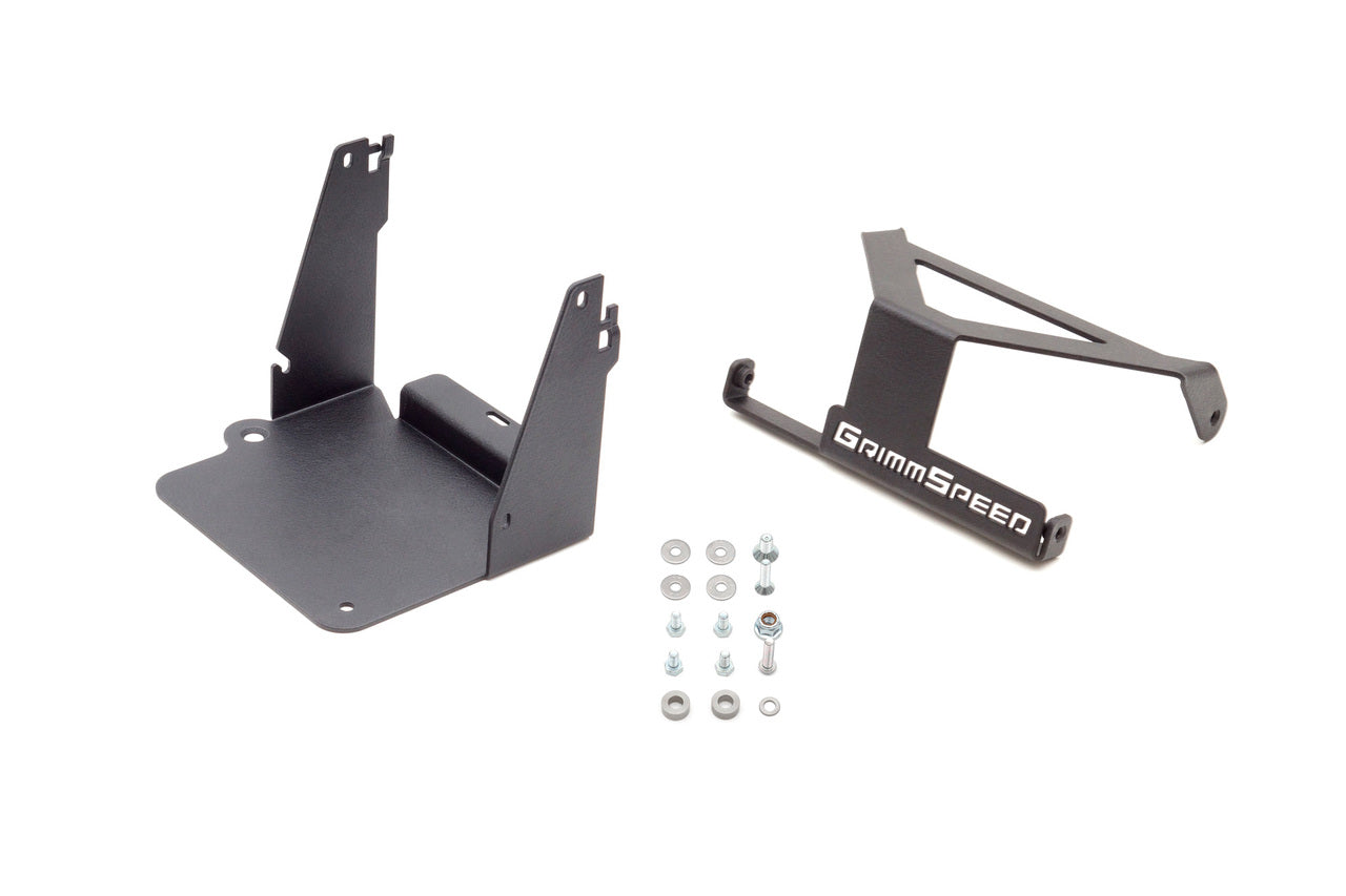 GrimmSpeed Lightweight Battery Mount Kit Black For Subaru 08-21 WRX/STI - Graveyard Performance