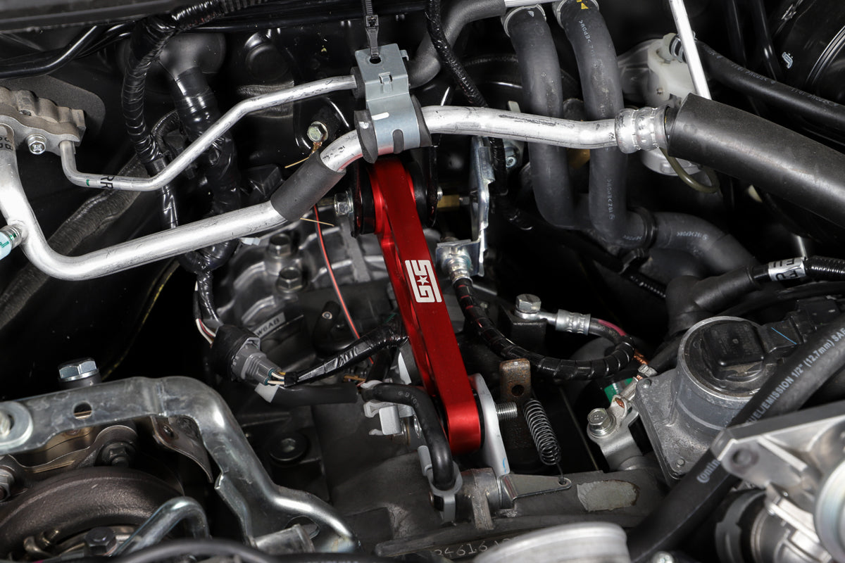 GrimmSpeed Pitch Stop Mount Race Version Red 95A BushingsFor Subaru 02+ Impreza/WRX/STI 04-21 Forester 05-12 Legacy 05-09 Outback 13-21 Crosstrek - Graveyard Performance