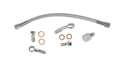 GrimmSpeed Turbocharger Oil Feed Line Kit For Subaru EJ 04-21 STI 02-14 WRX/FXT/LGT Aftermarket Turbos* - Graveyard Performance