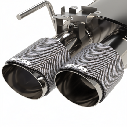 Kooks 18-24 Ford Mustang GT 5.0 3in. Valved Touring Cat-Back Exhaust - Carbon Tips