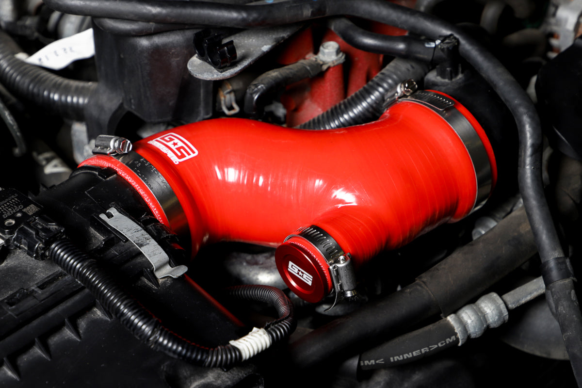 GrimmSpeed Post MAF Hose Kit Red For Subaru 15-17 STI(w/ OEM Sound Generator Tube)
