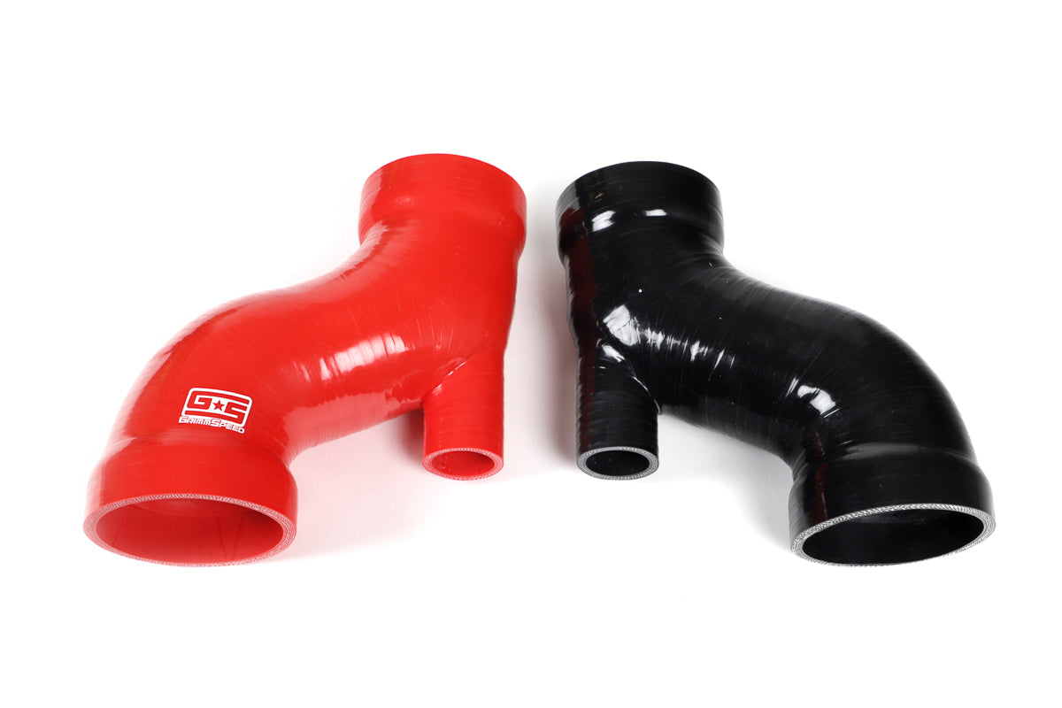 GrimmSpeed Post MAF Hose Kit Red For Subaru 15-17 STI(w/ OEM Sound Generator Tube)