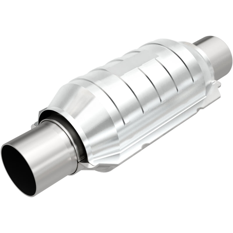 MagnaFlow Conv Univ 3in Inlet/Outlet Center/Center Round 9in Body L x 5.125in W x 13in Overall L - Graveyard Performance