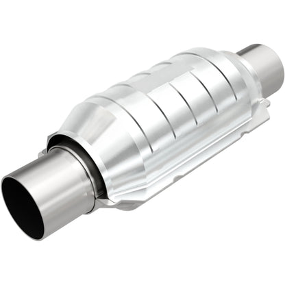 MagnaFlow Conv Univ 3in Inlet/Outlet Center/Center Round 9in Body L x 5.125in W x 13in Overall L - Graveyard Performance