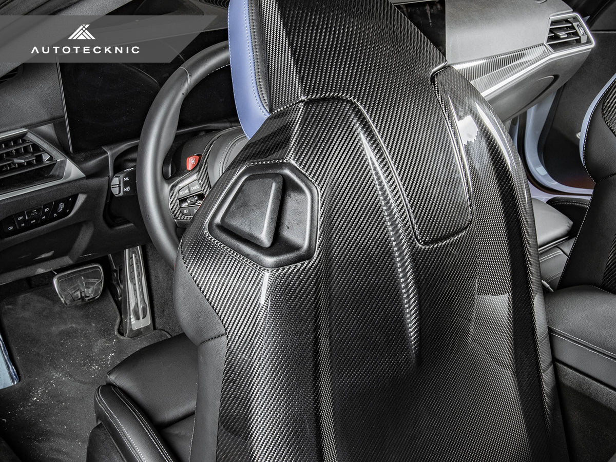 AutoTecknic Dry Carbon Full Seat Back Cover Set - G42 M240I - Graveyard Performance