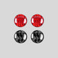 JDMuscle [22-25 WRX] P&S Series Carbon Fiber Infotainment Volume/Tune Buttons Covers 2 PC | Black Carbon Fiber/ Red Carbon Fiber