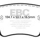 EBC 15-21 Volkswagen GTi 2.0 Turbo Ultimax2 Rear Brake Pads