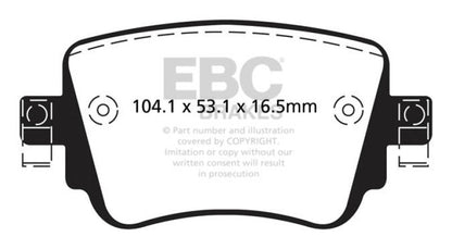 EBC 15-21 Volkswagen GTi 2.0 Turbo Ultimax2 Rear Brake Pads - Graveyard Performance
