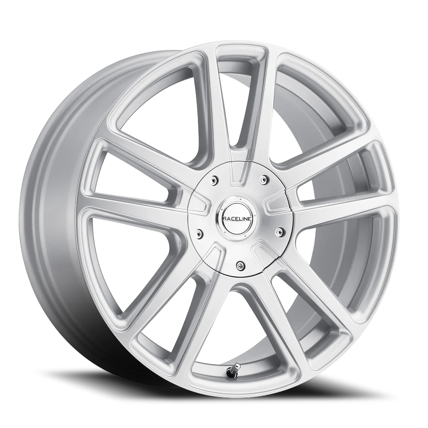 Raceline Aluminum Wheels 17x7.5 Encore 145S Hyper Silver Split Spoke 40 Offset 5 on 108/5 on 114.3 Bolt Pattern 72.62 Bore - Graveyard Performance
