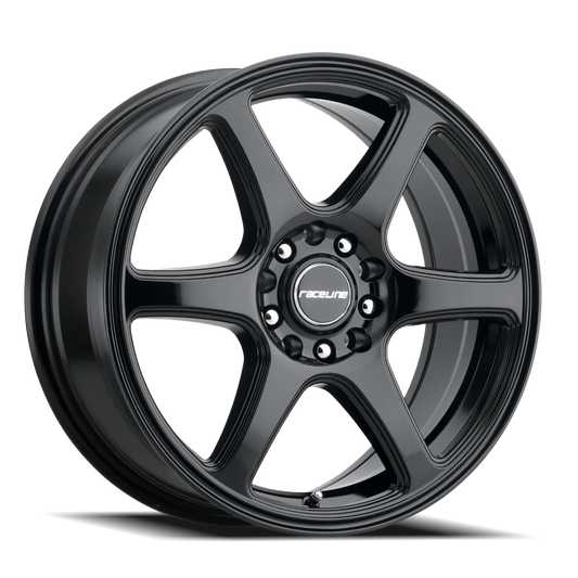 Raceline Aluminum Wheels 18x8 Matrix 146B Gloss Black 40 Offset 5 on 120 Bolt Pattern 74.1 Bore