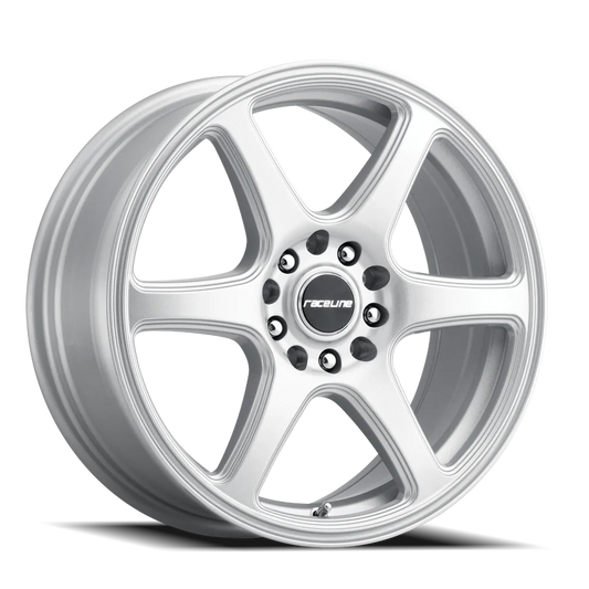 Raceline Aluminum Wheels 17x7.5 Matrix 146S Gloss Silver 40 Offset 5 on 115 Bolt Pattern 72.62 Bore