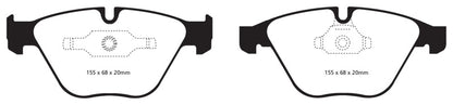 EBC 11+ BMW Z4 3.0 Twin Turbo iS (E89) Greenstuff Front Brake Pads - Graveyard Performance