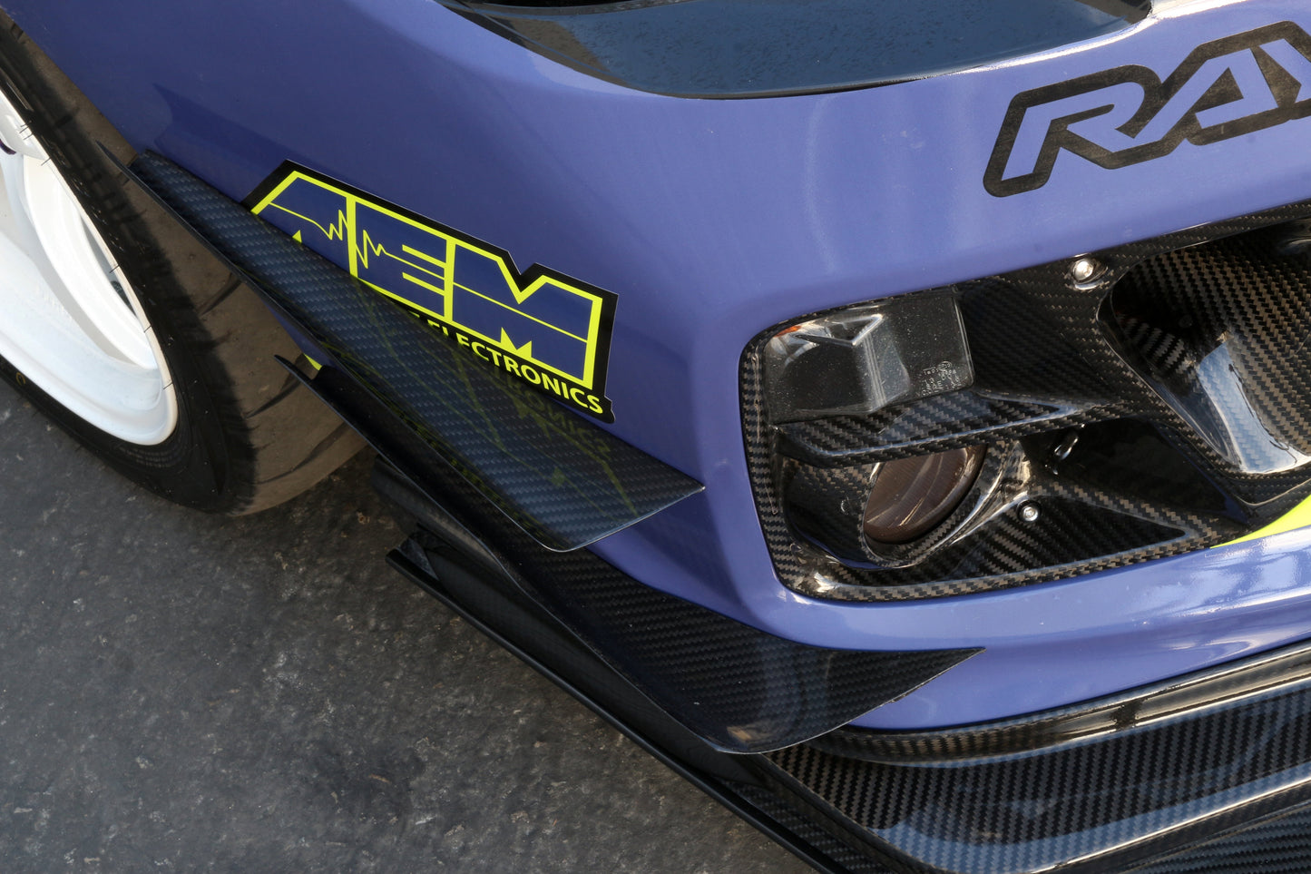Subaru WRX STI Carbon Fiber Front Bumper Top Canards 2015-2017
