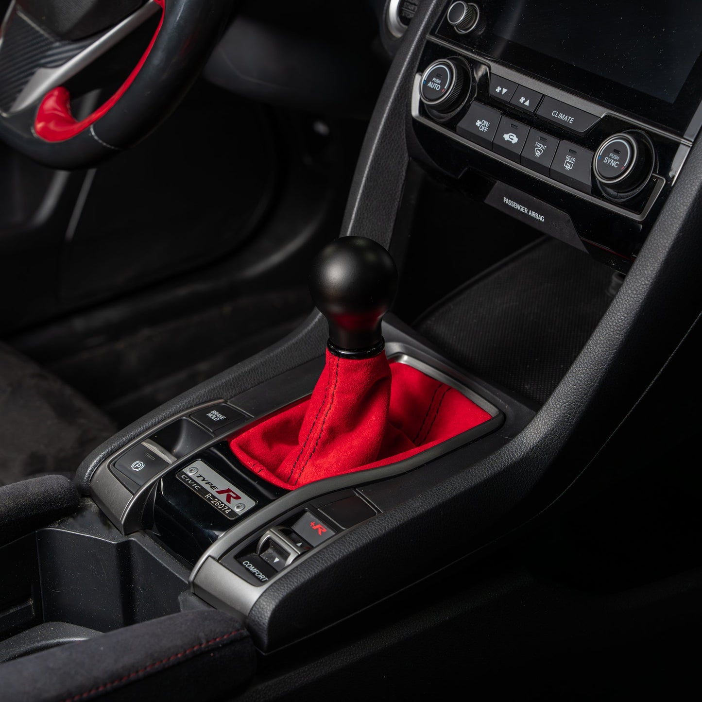 Billetworkz Premium Alcantara Shift Boot – Honda Civic Si/Type R 2016–2021 - Graveyard Performance