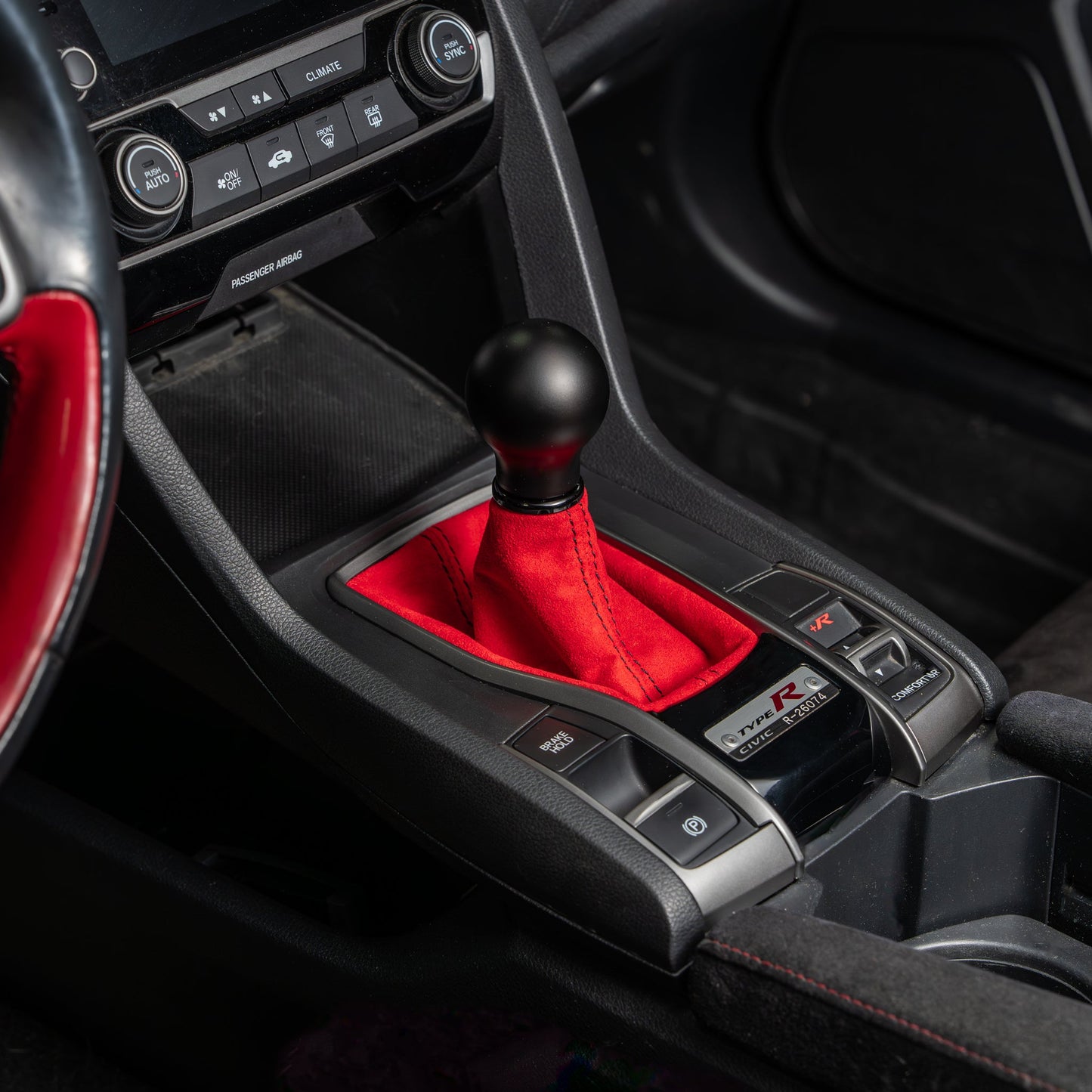 Billetworkz Premium Alcantara Shift Boot – Honda Civic Si/Type R 2016–2021 - Graveyard Performance