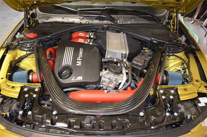 Injen 15-16 BMW M3(F80)/M4 (F82/83) 3.0L L6 Twin Turbo 2PC Aluminum Int. Charge Pipe - Wrinkle Red - Graveyard Performance