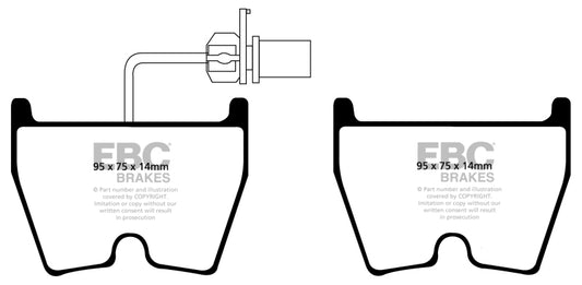 EBC 17-18 Audi  RS3 Redstuff Front Brake Pads - Graveyard Performance
