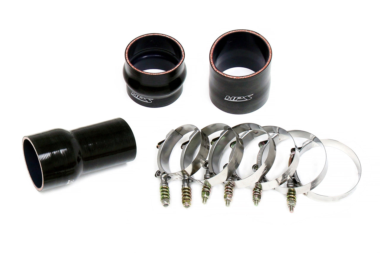HPS Performance Stainless Steel Intercooler Charge Pipe Kit (Hot Side), Red, 17-149R