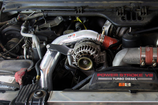 HPS Intercooler Charge Pipe (Hot Side) with Orange Boots, Red, 17-171R