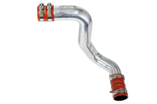 HPS Intercooler Charge Pipe Cold Side with Orange Boots Polished 17-172P