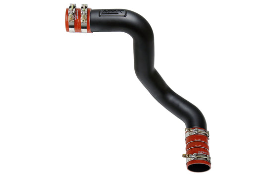 HPS Intercooler Charge Pipe Cold Side with Orange Boots Black 17-172WB
