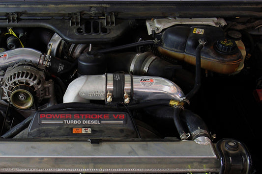 HPS Intercooler Charge Pipe (Cold Side) with Black Boots, Red, 17-174R