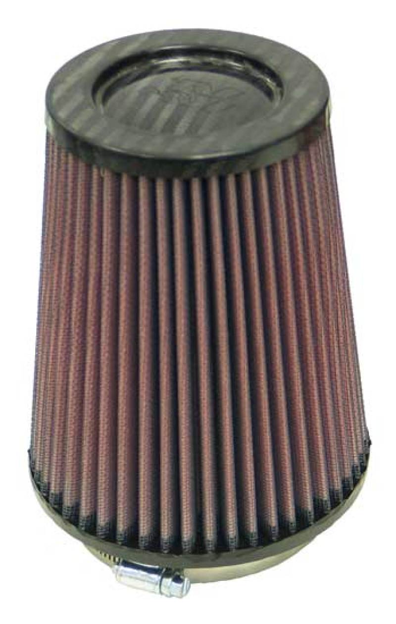 K&N Round Tapered Universal Air Filter 4in Flange ID x 5.375 Base OD x 4in Top OD x 6.5in H - Graveyard Performance