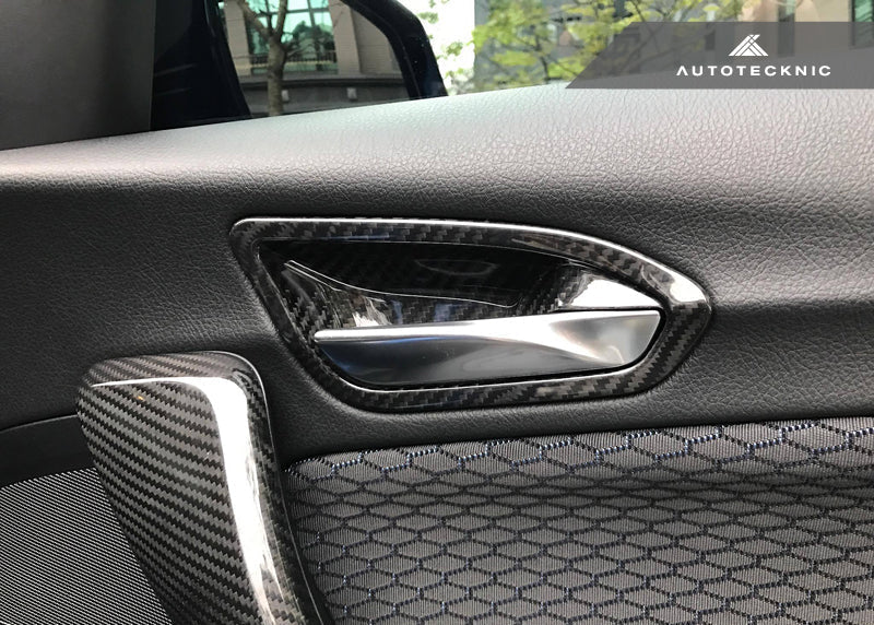 AutoTecknic Dry Carbon Interior Door Handle Trim Set - F87 M2 | F22 2-Series | F20 1-Series - Graveyard Performance