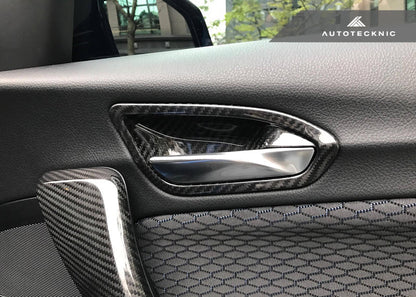 AutoTecknic Dry Carbon Interior Door Handle Trim Set - F87 M2 | F22 2-Series | F20 1-Series - Graveyard Performance