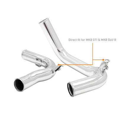 Mishimoto 22+ Volkswagen GTI MK8 (MQB) Intercooler Pipe Kit Polished - Graveyard Performance