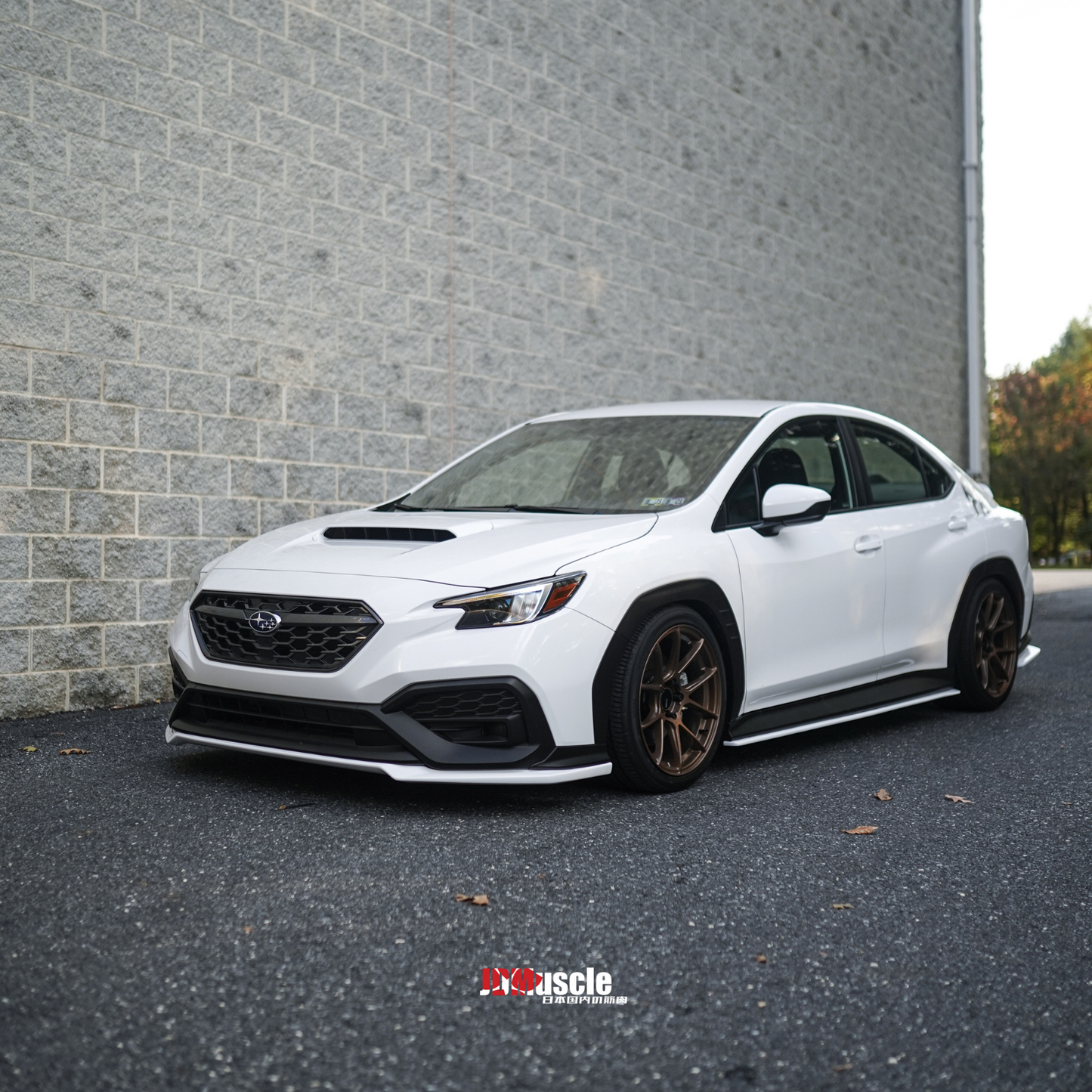 JDMuscle [22-25 WRX] STI Style Side Skirts-Paint Matched/Gloss Black