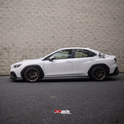 JDMuscle [22-25 WRX] Tanso Carbon Fiber Side Skirts - OE+ Style
